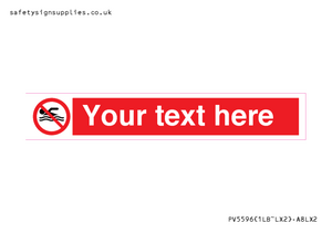 Custom No swimming prohibition Sign